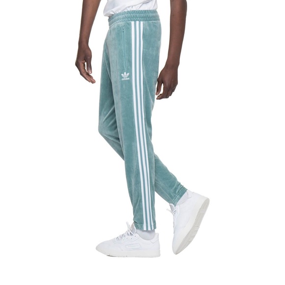 velour track pants adidas